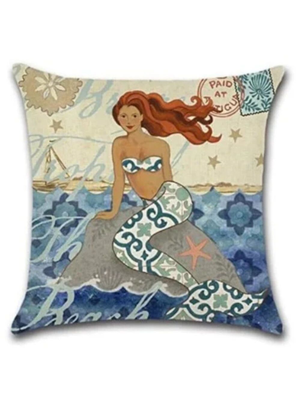 Mermaid Throw Pillow cover